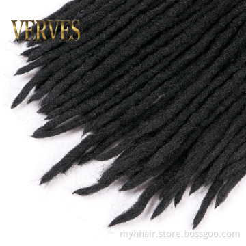 Synthetic Crochet Hair 12 strands/pcs Black 99j Crochet Braiding Hair For Women And Men 20'' Hair Piece Soft Dreadlocks